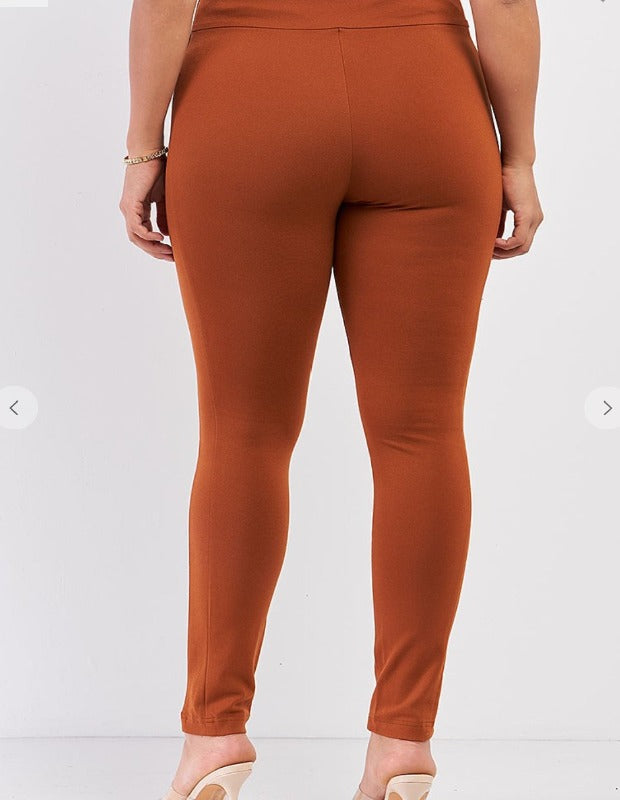 PLUS SIZE SKINNY PANTS IN RUST