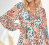 DRESS MULTI-COLOR FLORAL PLUS SIZE ----------SALE