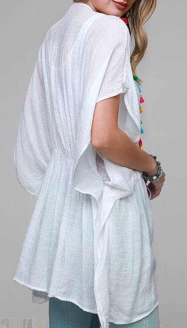 BALI GAUZY TOP IN WHITE -------- sale