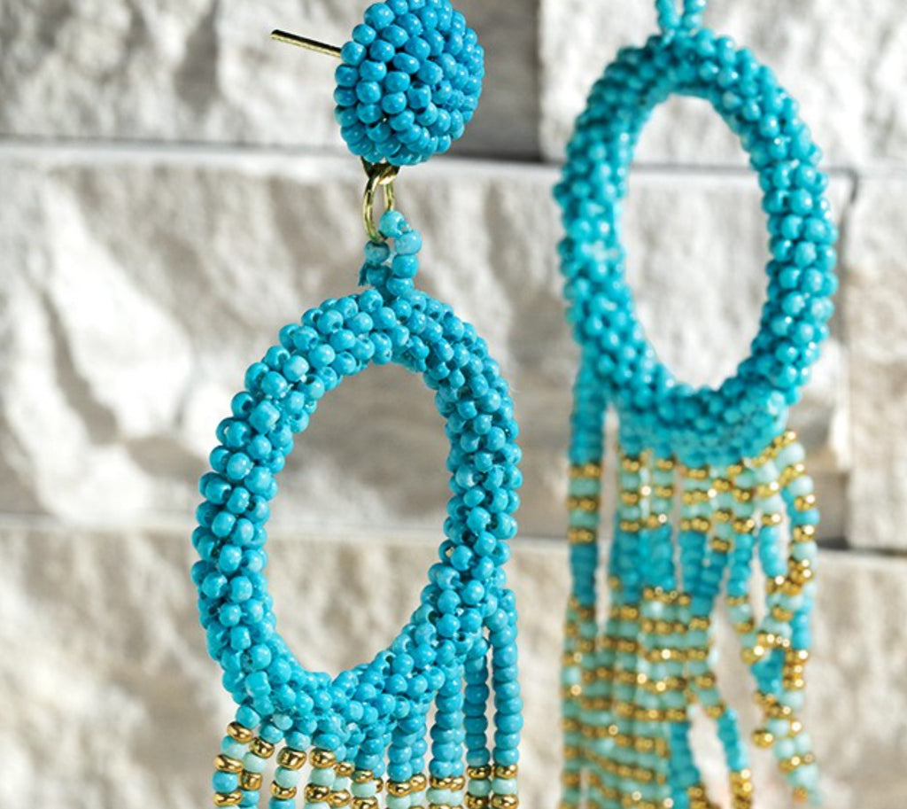 Belle Époque Bohême Earrings in Turquoise