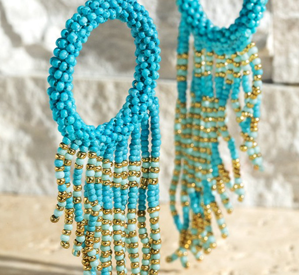 Belle Époque Bohême Earrings in Turquoise