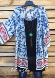 ALL THE WAY TO PARADISE KIMONO IN BLUE MIX [product vendor] - Life is Chic Boutique