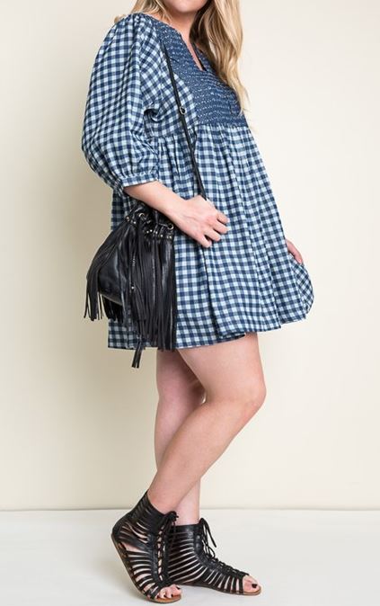 WEEKEND GETAWAY SWEET DRESS IN DARK DENIM [product vendor] - Life is Chic Boutique