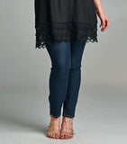 EXTENDER: SLIP ON TANK/TUNIC LACE IN BLACK [product vendor] - Life is Chic Boutique