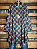PLAID WITH YOUR HEART DRESS IN MULTI-COLOR---------SALE