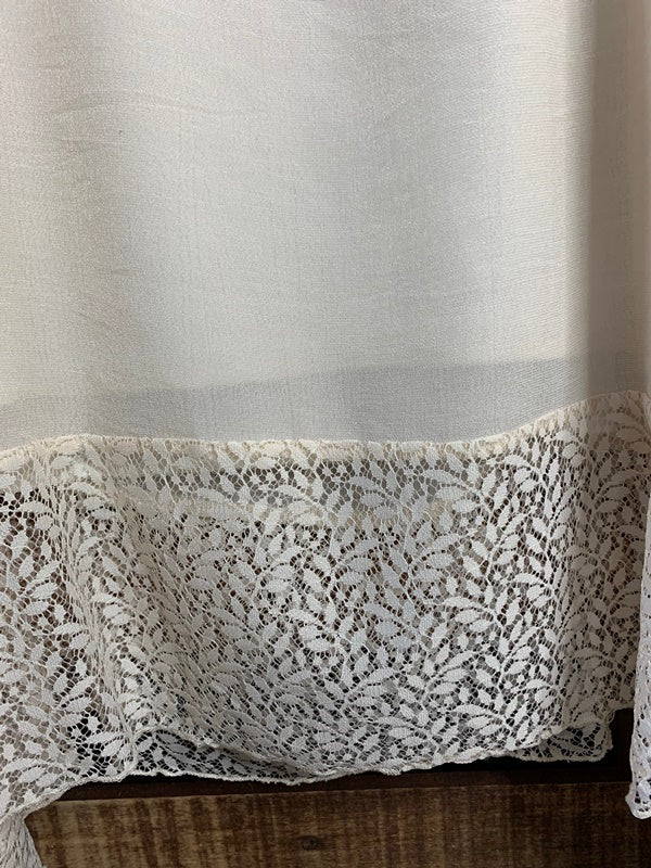 ROMANTIC MODERN LACE ASYMMETRIC DRESS IN BEIGE