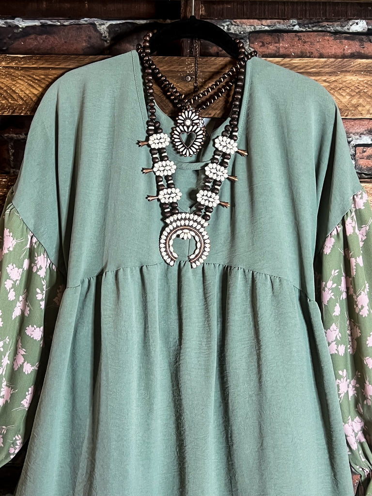 Delight My Heart Tunic in Sage