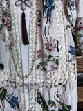 ALL THE PRETTY THINGS FLORAL CARDIGAN IN IVORY