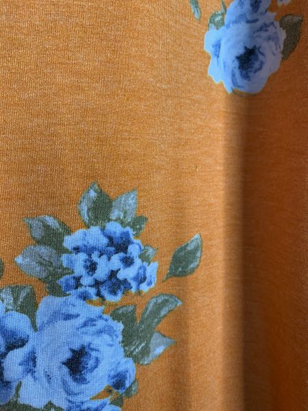 3x-4x FLORAL DRESS IN MUSTARD-----------sale