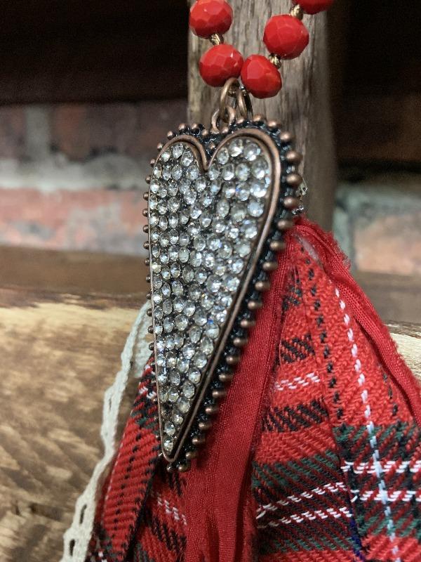 CRYSTAL NECKLACE RED & WHITE