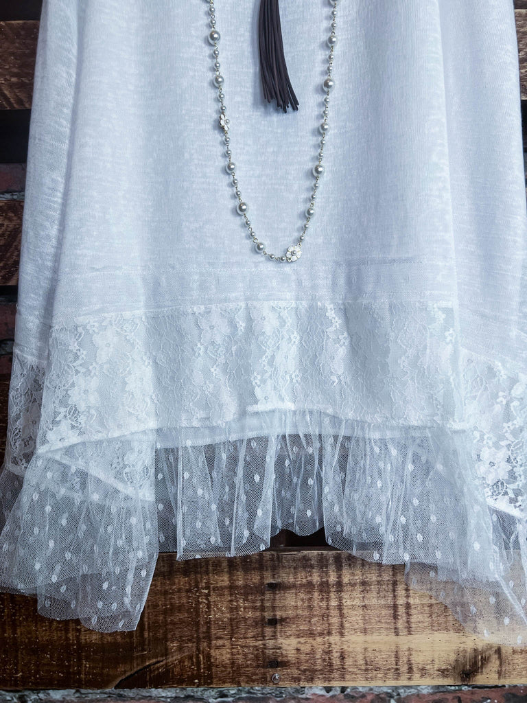 S-M-L   FOR ALL MY LIFE LACE DRESS IN WHITE  -------SALE