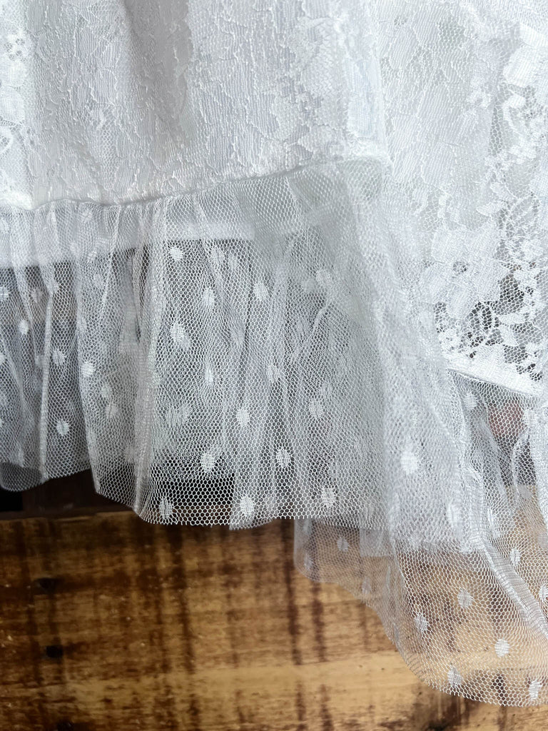 S-M-L   FOR ALL MY LIFE LACE DRESS IN WHITE  -------SALE