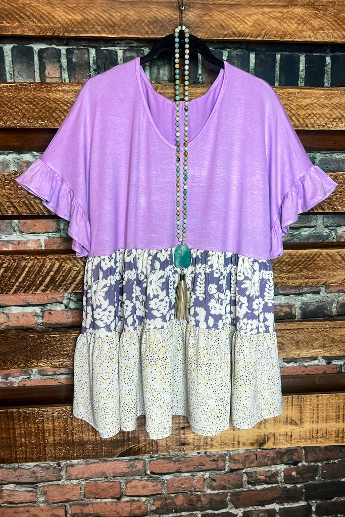 Floral Lavender & Mix Babydoll Top