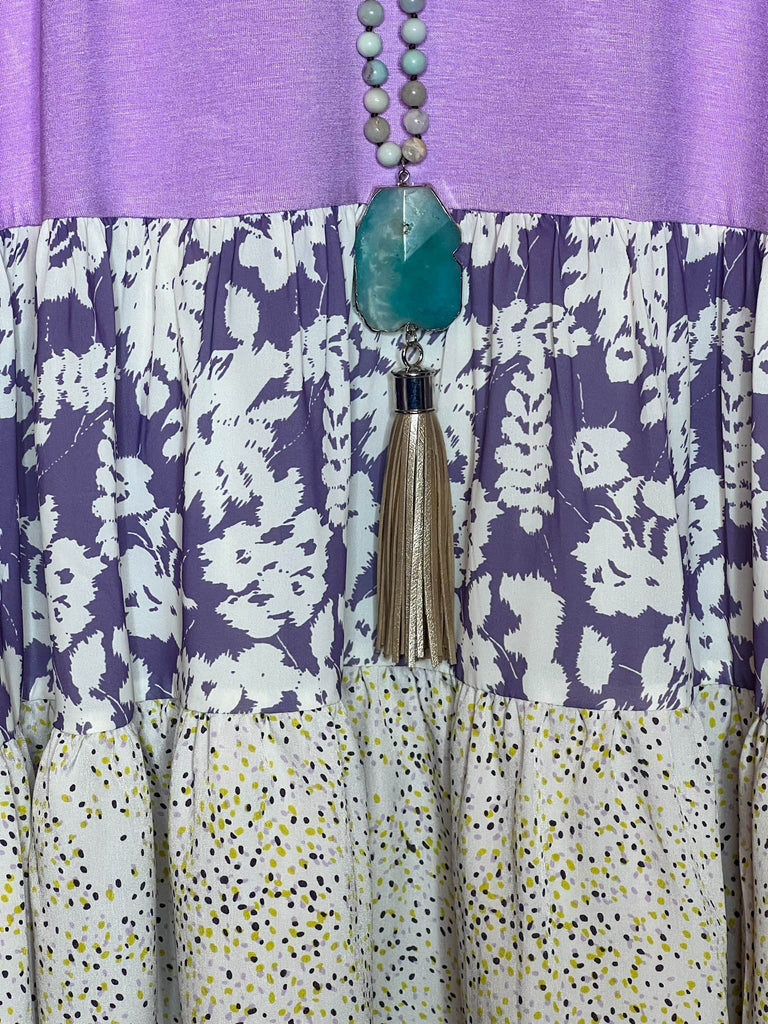 Floral Lavender & Mix Babydoll Top