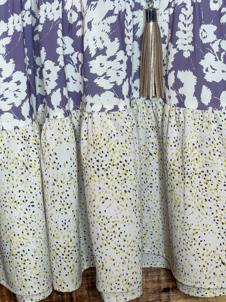 Floral Lavender & Mix Babydoll Top