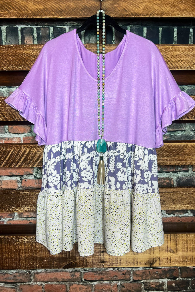 Floral Lavender & Mix Babydoll Top