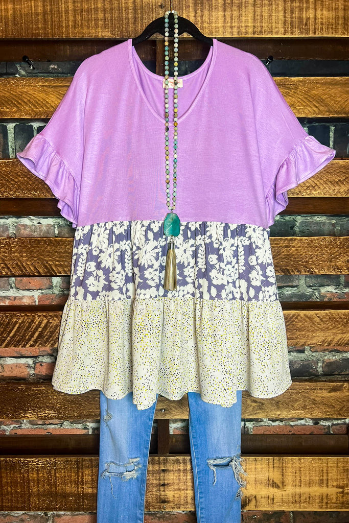 Floral Lavender & Mix Babydoll Top