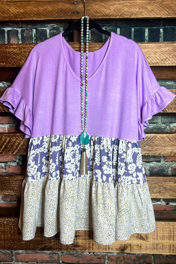 Floral Lavender & Mix Babydoll Top