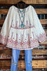 DESERVE THE BEST IVORY 100% COTTON EMBROIDERED TOP