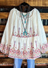 DESERVE THE BEST IVORY 100% COTTON EMBROIDERED TOP