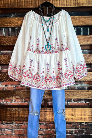 PIECE OF YOUR HEART TUNIC IN IVORY