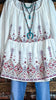 DESERVE THE BEST IVORY 100% COTTON EMBROIDERED TOP