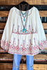 DESERVE THE BEST IVORY 100% COTTON EMBROIDERED TOP