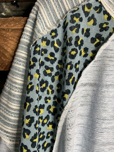 Always Faithful Top Burnout in Light Blue Mix-----------Sale