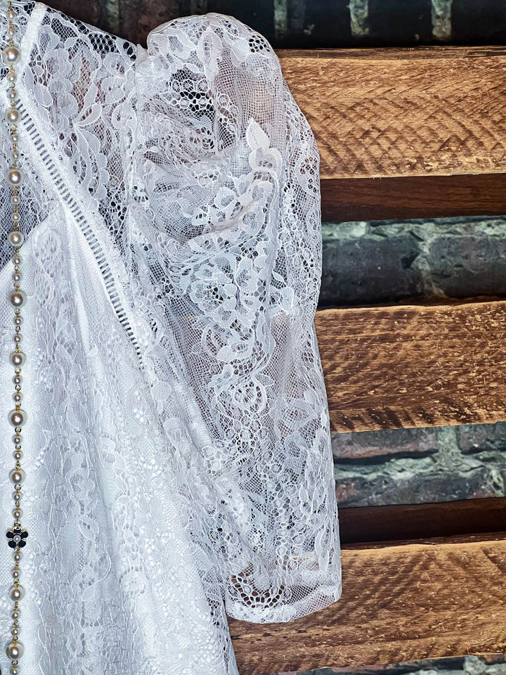 LACE BLOUSE IN IVORY --------- SALE