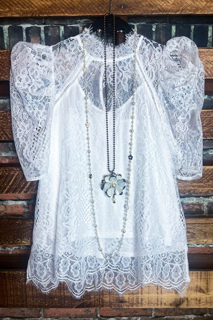 LACE BLOUSE IN IVORY --------- SALE