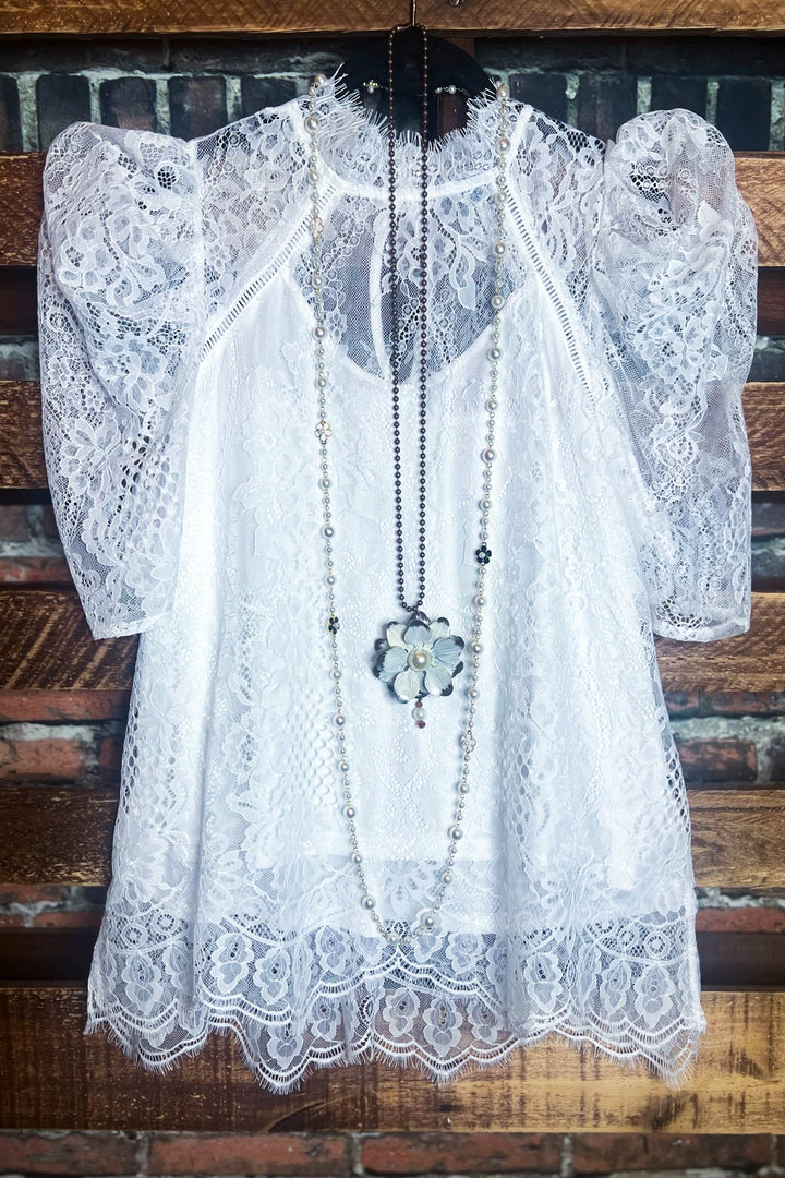 LACE BLOUSE IN IVORY --------- SALE
