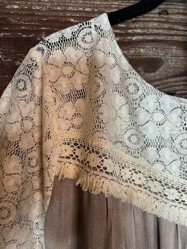 Pursuit Of Happiness Lace Dress in Latte