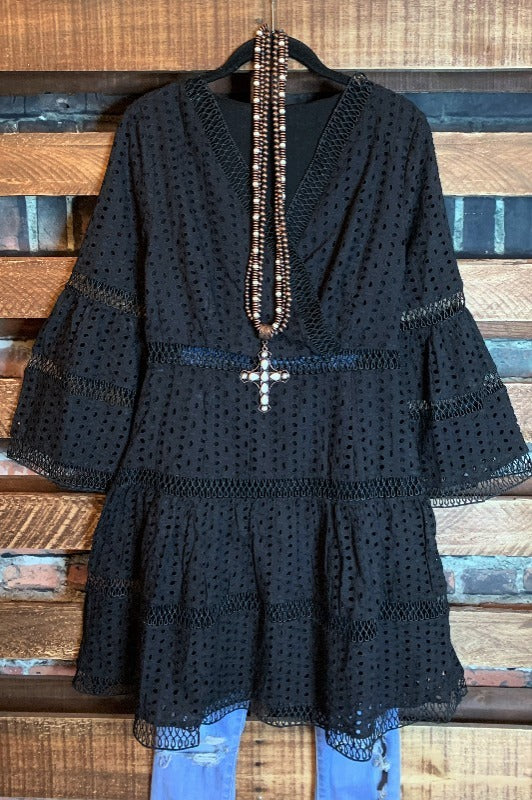 GYPSY MELODY EMBROIDERED LACE DRESS------------SALE