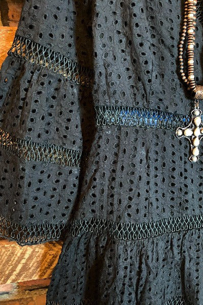 GYPSY MELODY EMBROIDERED LACE DRESS------------SALE