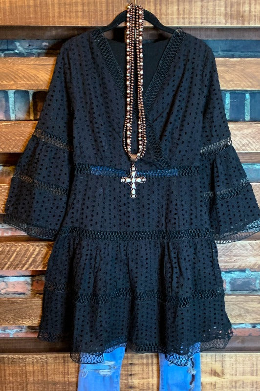 GYPSY MELODY EMBROIDERED LACE DRESS------------SALE