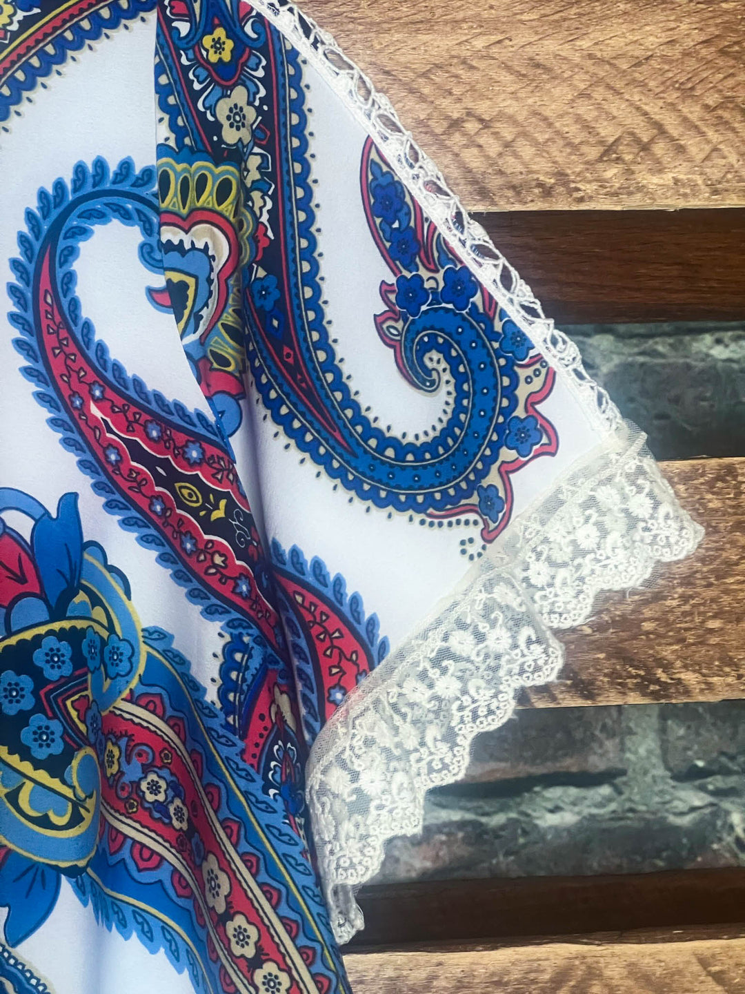 Bohemian Paisley Poncho Top in Multi-Color--------------SALE