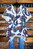Bohemian Paisley Poncho Top in Multi-Color--------------SALE