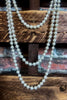 LONG PEARL BEAD NECKLACE IN IVORY