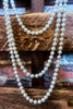 LONG PEARL BEAD NECKLACE IN IVORY