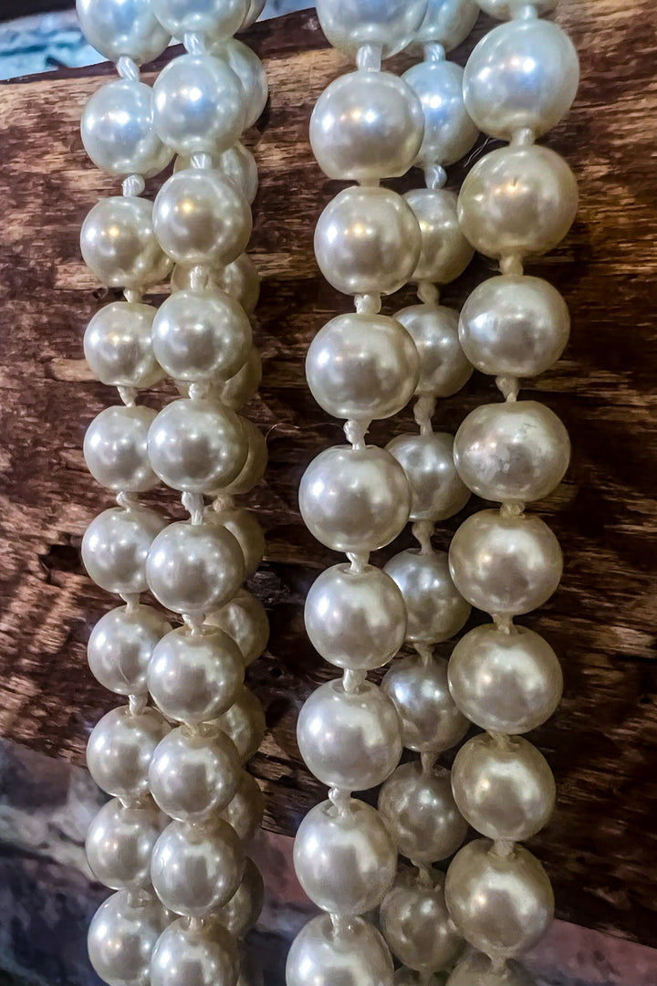Delicate Touch Fab Ivory Long Pearl Bead Necklace
