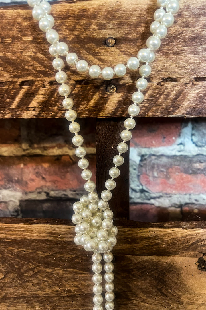 Delicate Touch Fab Ivory Long Pearl Bead Necklace