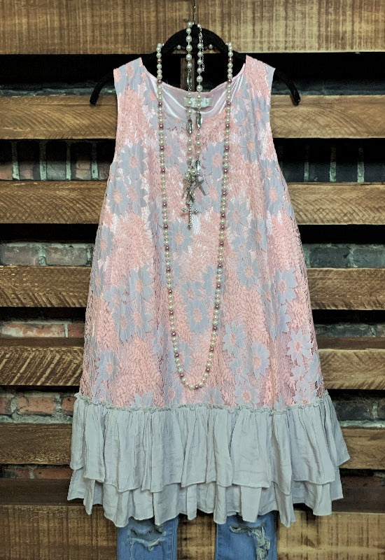 LACE LAYERING DRESS IN MULTI-COLOR----------------SALE