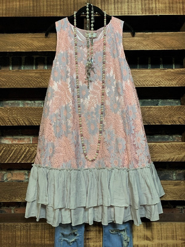 LACE LAYERING DRESS IN MULTI-COLOR----------------SALE
