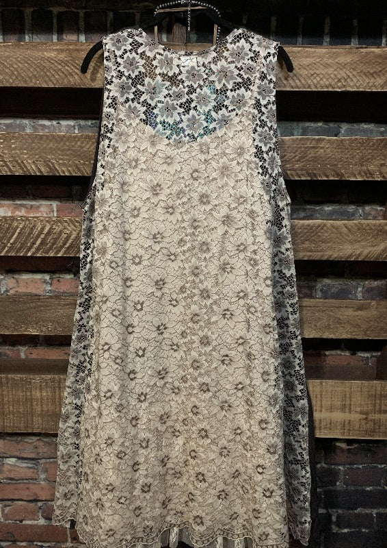 6-16 SIZE - BOHO LACE BROWN VEST---------SALE