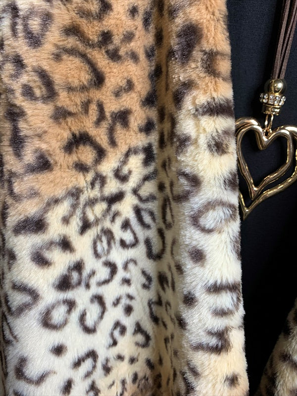 COLD WEATHER STYLISH CHARM FAUX FUR LEOPARD VEST