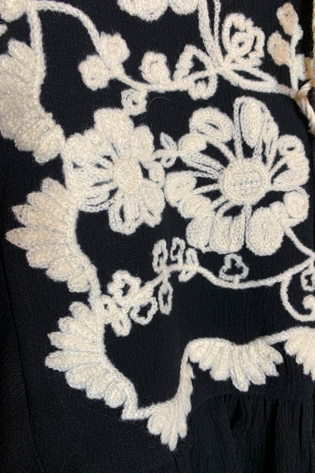 6-12 SIZE Boho Embroidered Dress in Black  -----Sale