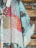 See The Beauty Paisleys Oversized Tunic Shirt in Coral & Multi-Color