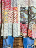 See The Beauty Paisleys Oversized Tunic Shirt in Coral & Multi-Color