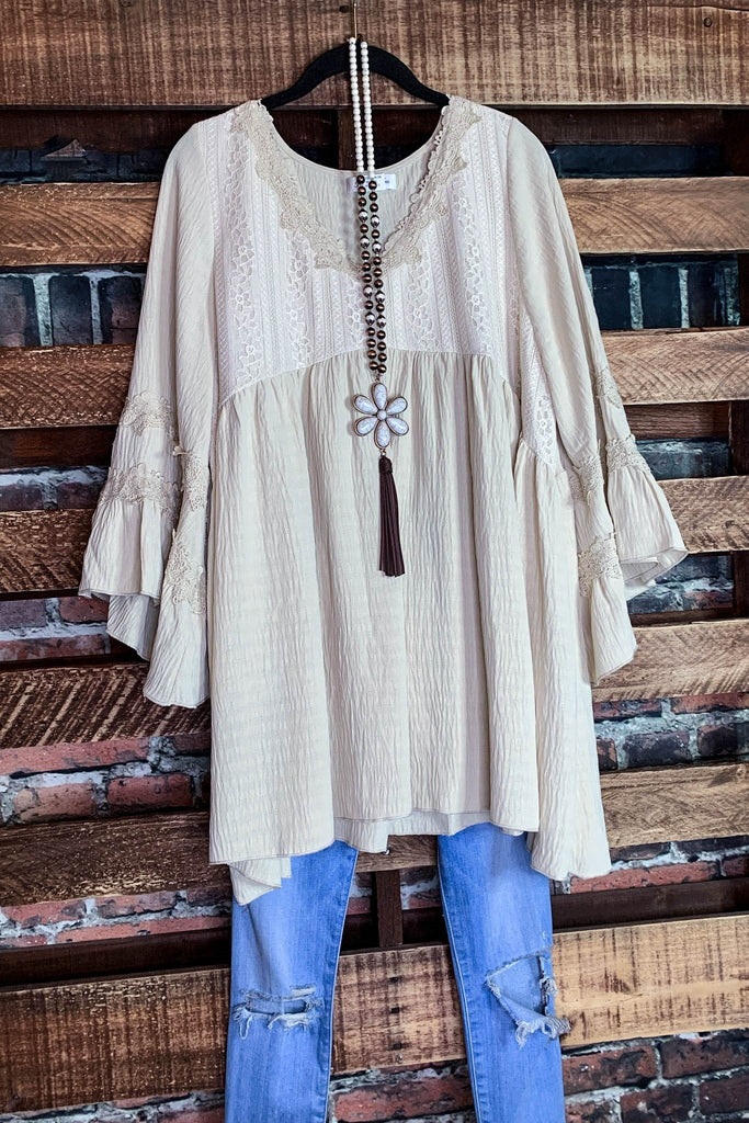 BEIGE LACE TUNIC-----------------SALE