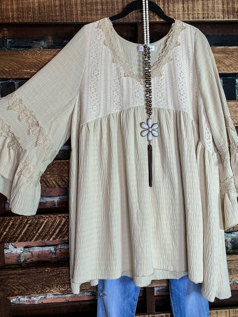 BEIGE LACE TUNIC-----------------SALE